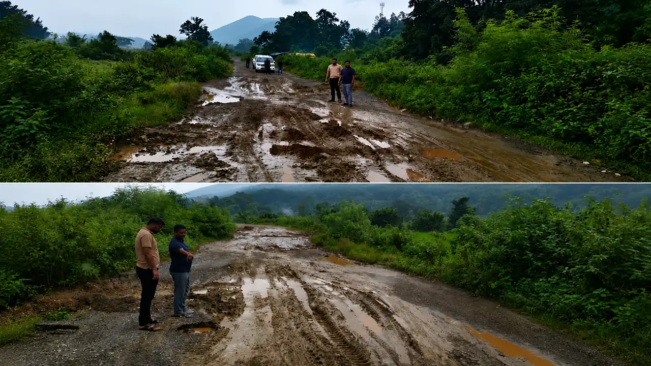 रायजमा जर्जर सड़क मरम्मत
